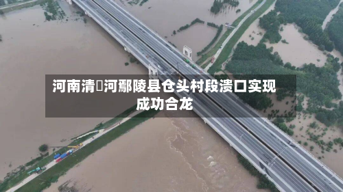河南清潩河鄢陵县仓头村段溃口实现成功合龙-第3张图片